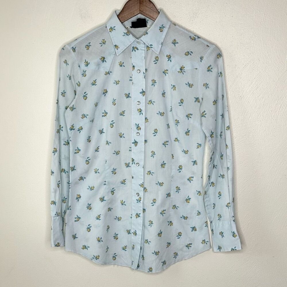Champion Westerns Vintage Mini Floral Pearl Snap Long Sleeve Shirt - Big Kids 14